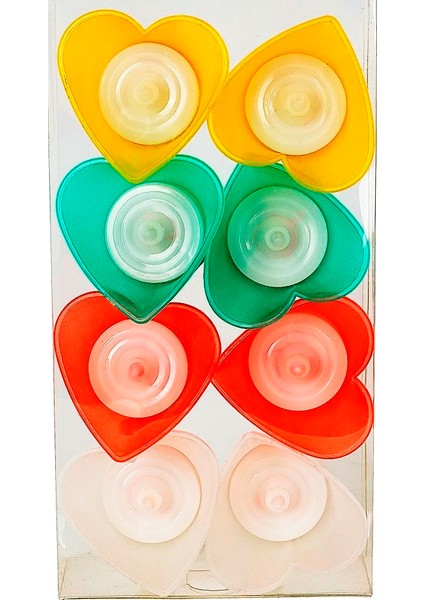 Kalpli LED Işıklı Mum Kırmızı Mum Yeşil Mum Beyaz Mum Sarı Mum Heart LED Light Colors Candle 8 Adet modelleri