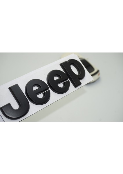 Jeep Kaput Bagaj 3m 3D Siyah Metal Logo Amblem Arma