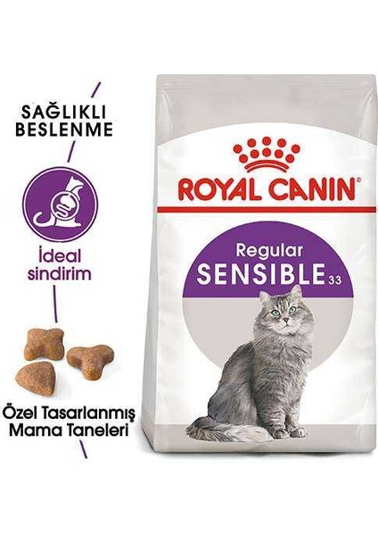Sensible 33 Hassas Yetişkin Kedi Maması 15 kg - Farmapets