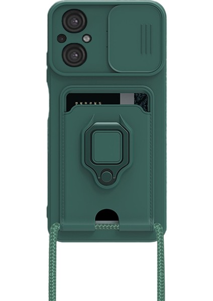 Xiaomi Poco M5 Kılıf Zuma Kartvizitli Yüzüklü Silikon - Yeşil 300099 fiyatları