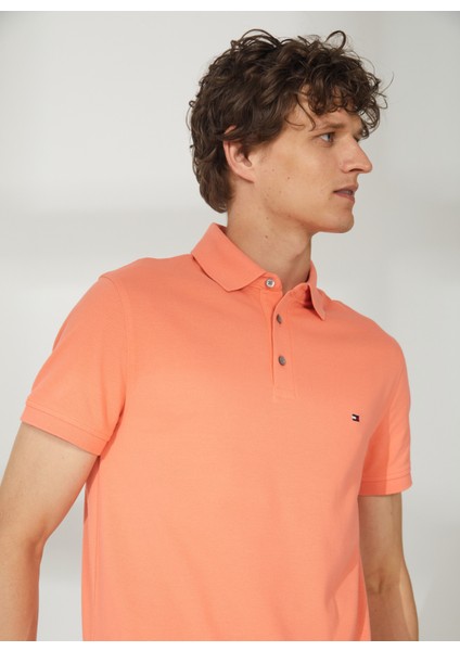 Pembe Erkek Slim Fit Polo T-Shirt MW0MW17771TKL