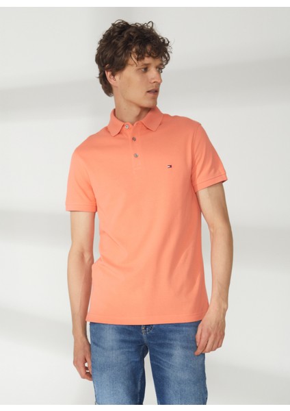 Pembe Erkek Slim Fit Polo T-Shirt MW0MW17771TKL fiyatları