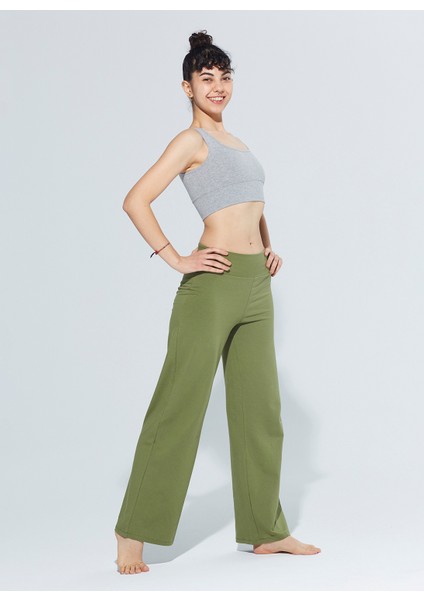 Lori Kare Yaka Organik Pamuk Örme Crop Body 1106