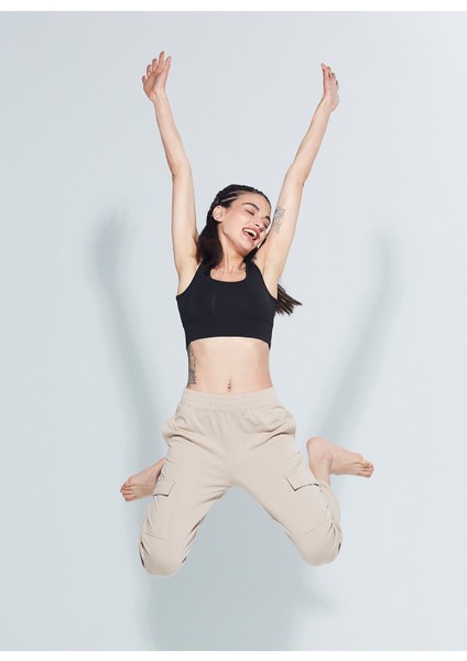 Lori Kare Yaka Organik Pamuk Örme Crop Body 1106