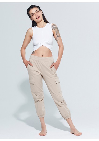 Zoe Bisiklet Yaka Kruvaze Model Örme Crop T-Shirt 1111