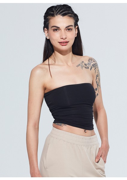 Pixie Straplez Model Organik Pamuk Örme Body 1116