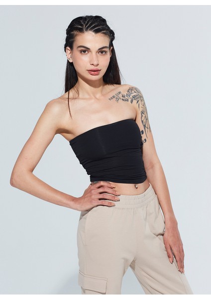 Pixie Straplez Model Organik Pamuk Örme Body 1116 modelleri