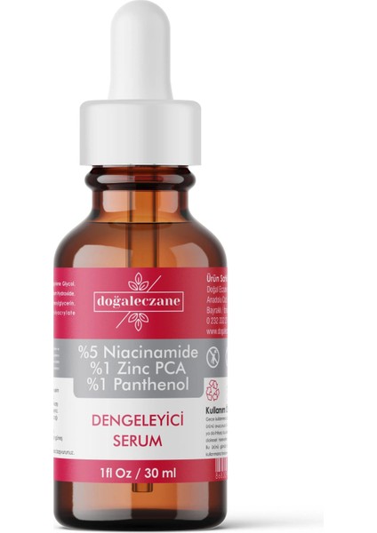 %5 Niacinamide %1 Zınc Pca %1 Panthenol Dengeleyici serum