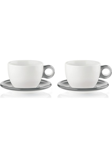 2'Li Çay Fincanı - Gri