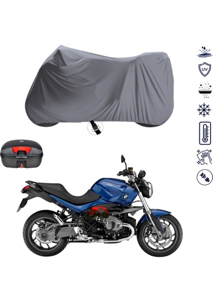 Bmw R1200 R Çantalı Motosiklet Branda Su Geçirmez Topcase Uyumlu Motor Branda