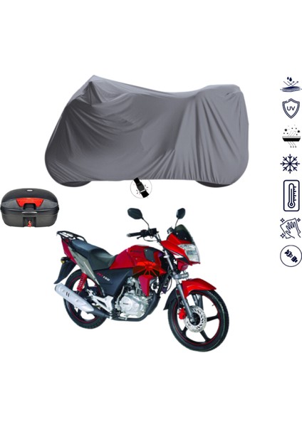Bisan Tornado Fk T 150 Çantalı Motosiklet Branda Su Geçirmez Topcase Uyumlu Motor Branda