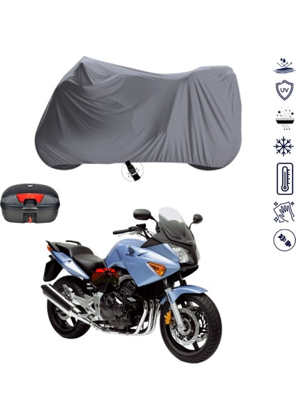 Honda Cbf 600 Çantalı Motosiklet Branda Su Geçirmez Topcase Uyumlu Motor Branda