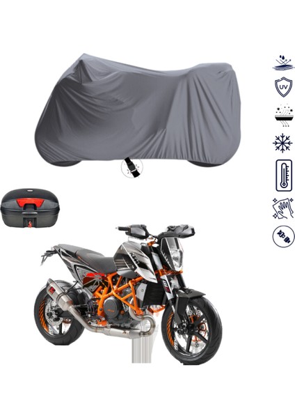 Ktm 690 Duke Çantalı Motosiklet Branda Su Geçirmez Topcase Uyumlu Motor Branda