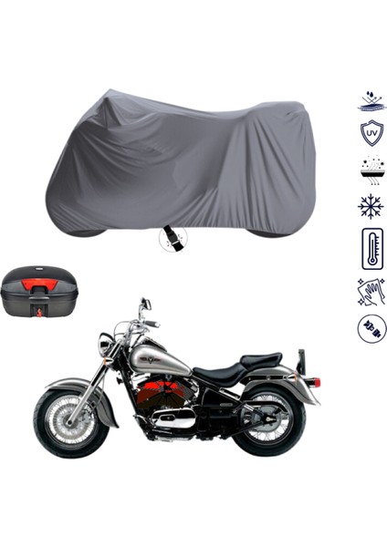 Kawasaki Vn 800 Vulcan Çantalı Motosiklet Branda Su Geçirmez Topcase Uyumlu Motor Branda