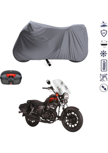 Kuba Superlight 150 Çantalı Motosiklet Branda Su Geçirmez Topcase Uyumlu Motor Branda