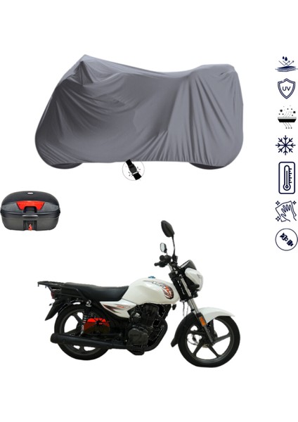 Kuba Ajax 150 Çantalı Motosiklet Branda Su Geçirmez Topcase Uyumlu Motor Branda