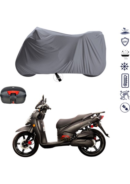 Sym Hd Evo 200 Çantalı Motosiklet Branda Su Geçirmez Topcase Uyumlu Motor Branda