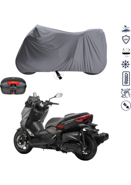 Yamaha X-Max 400 Abs Çantalı Motosiklet Branda Su Geçirmez Topcase Uyumlu Motor Branda