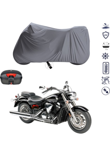 Yamaha Xvs 1300A Çantalı Motosiklet Branda Su Geçirmez Topcase Uyumlu Motor Branda