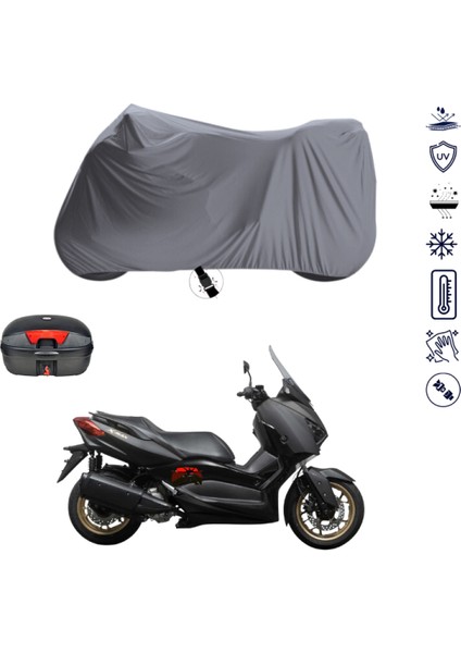 Yamaha X-Max 250 Abs Çantalı Motosiklet Branda Su Geçirmez Topcase Uyumlu Motor Branda