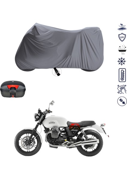 Moto Guzzi Stone 750 Çantalı Motosiklet Branda Su Geçirmez Topcase Uyumlu Motor Branda