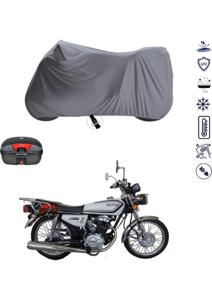 Kuba Çita 100 Çantalı Motosiklet Branda Su Geçirmez Topcase Uyumlu Motor Branda