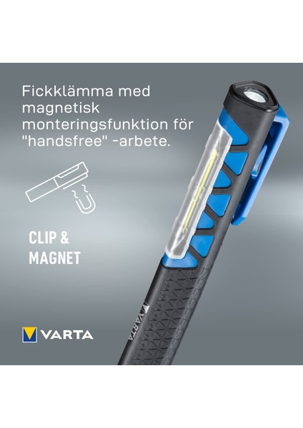 Aysima-Varta 17647 Work Flex Şantiye Projektörü Led, 3 x Aaa Pil Dahil,