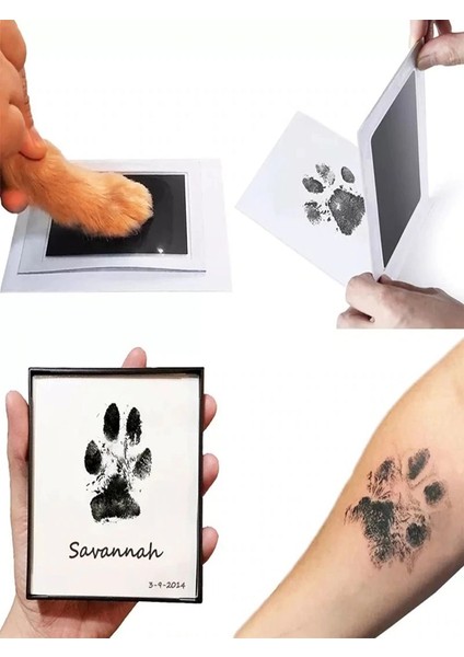 Evcil Hayvan Kedi Köpek Pati Izi Seti - Toksik Olmayan Mürekkepsiz Baskı Kiti