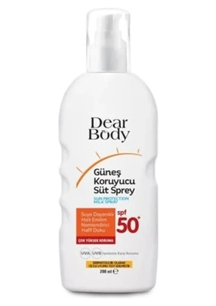 Dear Body Güneş Koruyucu Süt Sprey SPF50 200 ml Yüksek Koruma SPF50