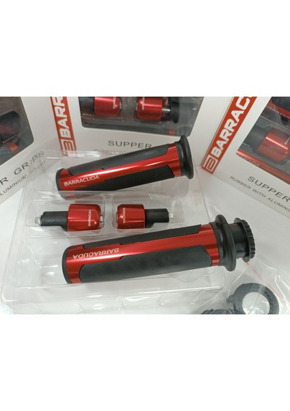 Mrthlmts Barracuda ''kırmızı'' Motosiklet Elcik ve Denge Topuzları Set