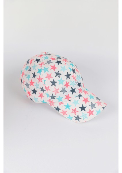Kız Çocuk Beyaz Color Stars Şapka
