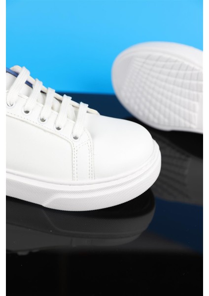 31-35 Numara Beyaz-Mavi Sneaker Ayakkabı