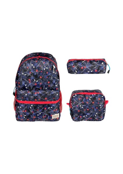 8640 Ilkokul Erkek Sırt Çantası Kalemlik Beslenme Set-5