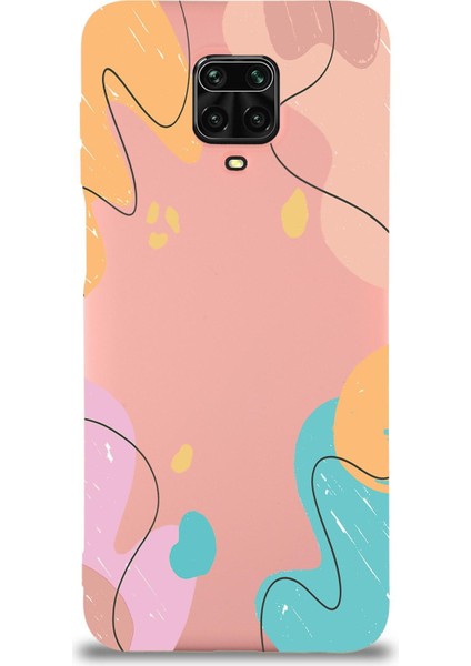 Xiaomi Redmi Note 9s Uyumlu Lansman Kılıf Karışık Renkler Tasarımlı Içi Kadife Kapak