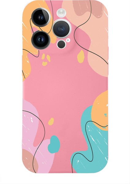 Apple iPhone 14 Pro Max Uyumlu Lansman Kılıf Karışık Renkler Tasarımlı Içi Kadife Kapak