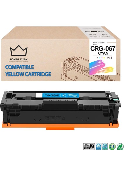 Canon CRG-067 Muadil Toner Mavi / LBP-631CW - LBP-633CDW - MF-651CW - MF-655CDW - MF-655CX - MF-657CDW