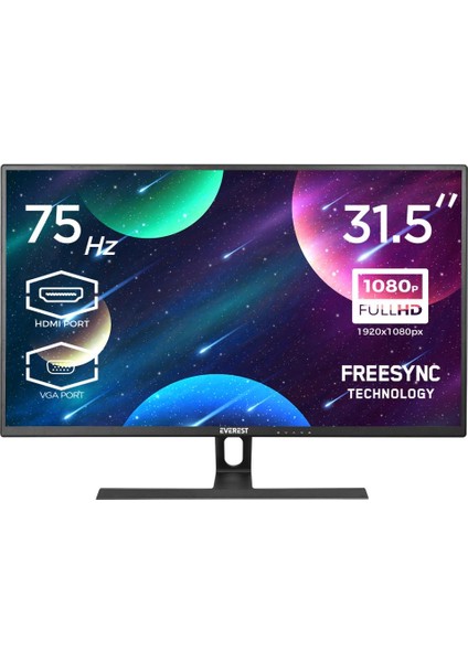 M-835 31.5" 75Hz 5ms IPS Freesync+Hdr Full Hd Siyah LED Monitör