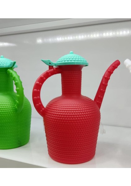 Kapaklı Plastik Ibrik 2 Litre Kabartma Desenli Su Ibriği Koku Yapmaz 1 Kalite Özel Plastikten Üretim