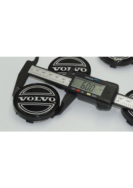 Volvo Jant Göbeği Kapak Seti 60MM Siyah Renk