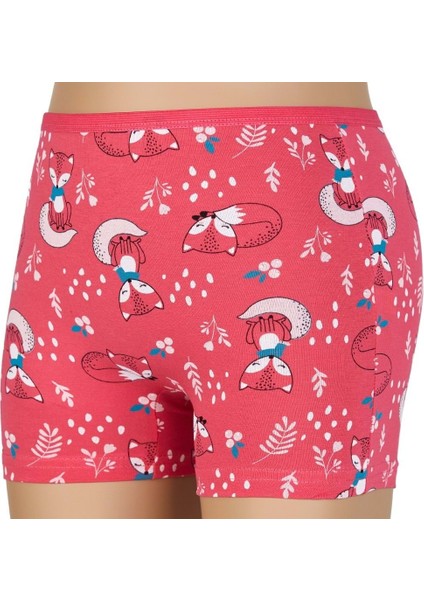 12'li Desenli Kız Çocuk Boxer - Karışık Renk