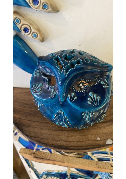 Mumluk Turkuaz Seramik El Işi Hand Made Mumluk fiyatları