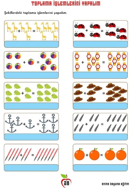 Okul Öncesi ve 1. Sınıflar İçin Matematik Öğreten Eğitim Seti 6 Kitap modelleri