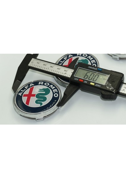 Alfa Romeo Jant Göbek Kapağı 60MM Renkli Gümüş