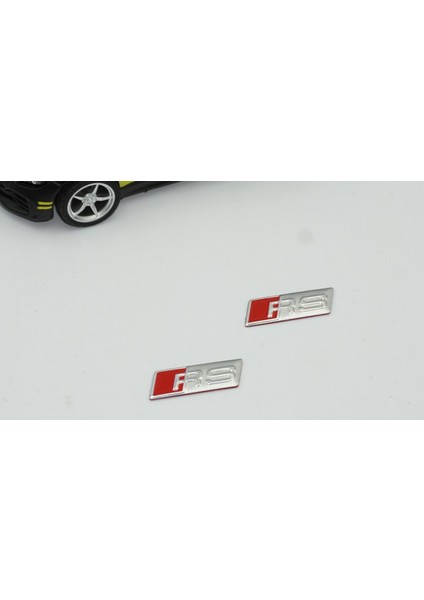 Audi Rs Direksiyon Alüminyum Alaşımlı 3m 3D Sticker Logo 2li Set