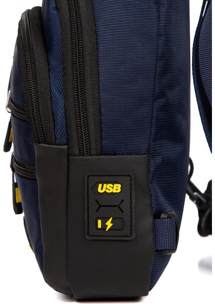 Body Bag USB Çıkışlı Çapraz Göğüs ve Sırt Çantası-Qatro 2333