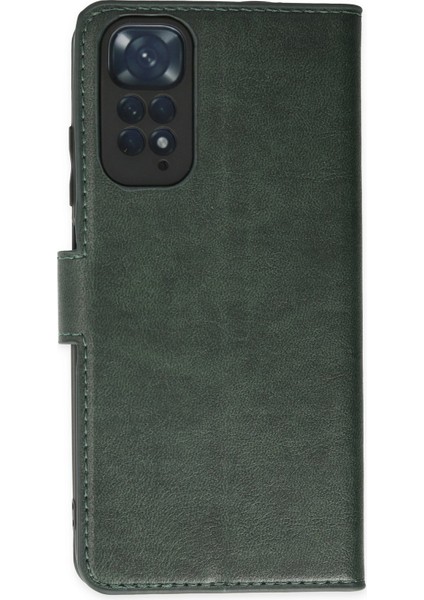 Xiaomi Redmi Note 11 Kılıf Trend S Plus Kapaklı Kılıf - Yeşil