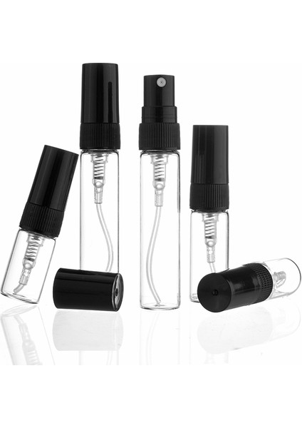 5 Adet/paket 2ml 3ml 5ml 10ML Mini Parfüm Cam Şişe - Siyah (Yurt Dışından)