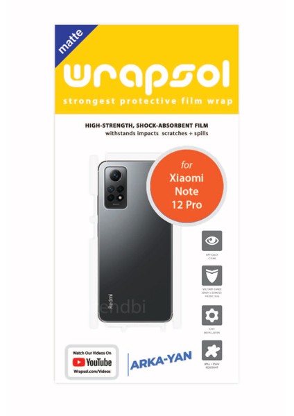 Xiaomi Redmi Note 12 Pro Mat Arka ve Yan Kaplama Tam Koruyan Koruyucu Poliüretan Film fiyatları