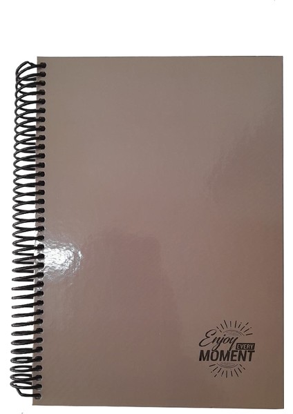 Sert Kapak Spralli Defter 120 Yaprak Çizgili 17X24 Orta Boy 1 Adet Enjoy Every Moment Sert Kapak Defter