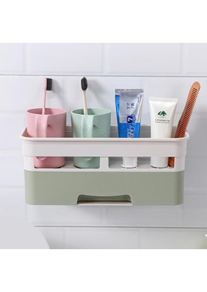 Yok Tuvalet Çekmecesi Tipi Yıkama Rafı, Vantuz Plastik Banyo Rafı (Yurt Dışından)
